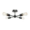 Vane 4-Light Matte Black Flush Mount Ceiling Light, 66008
