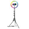 12-inch LED RGB Ring Light Studio Kit with Special Effects; Black