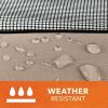 Basics Square Air Conditioner Cover, 32" Square x 32"H, Black & Beige