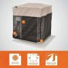 Basics Square Air Conditioner Cover, 32" Square x 32"H, Black & Beige